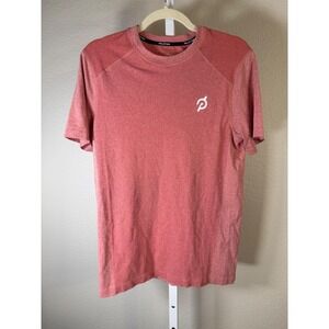Peloton Women's Coral Textured Short Sleeve Athletic T-Shirt Size Small